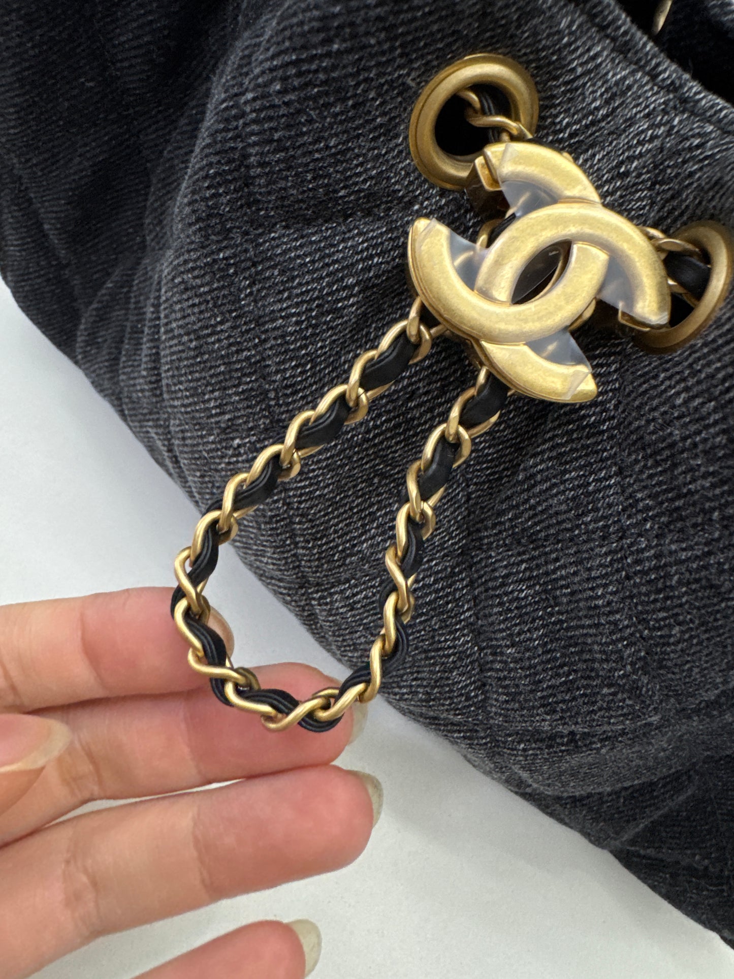 CHANEL Mini 25 Bag 黑牛仔26C