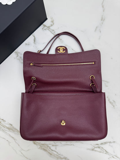 CHANEL 26S Maxi Flap Bag Small 酒紅色金扣 Burgundy GHW