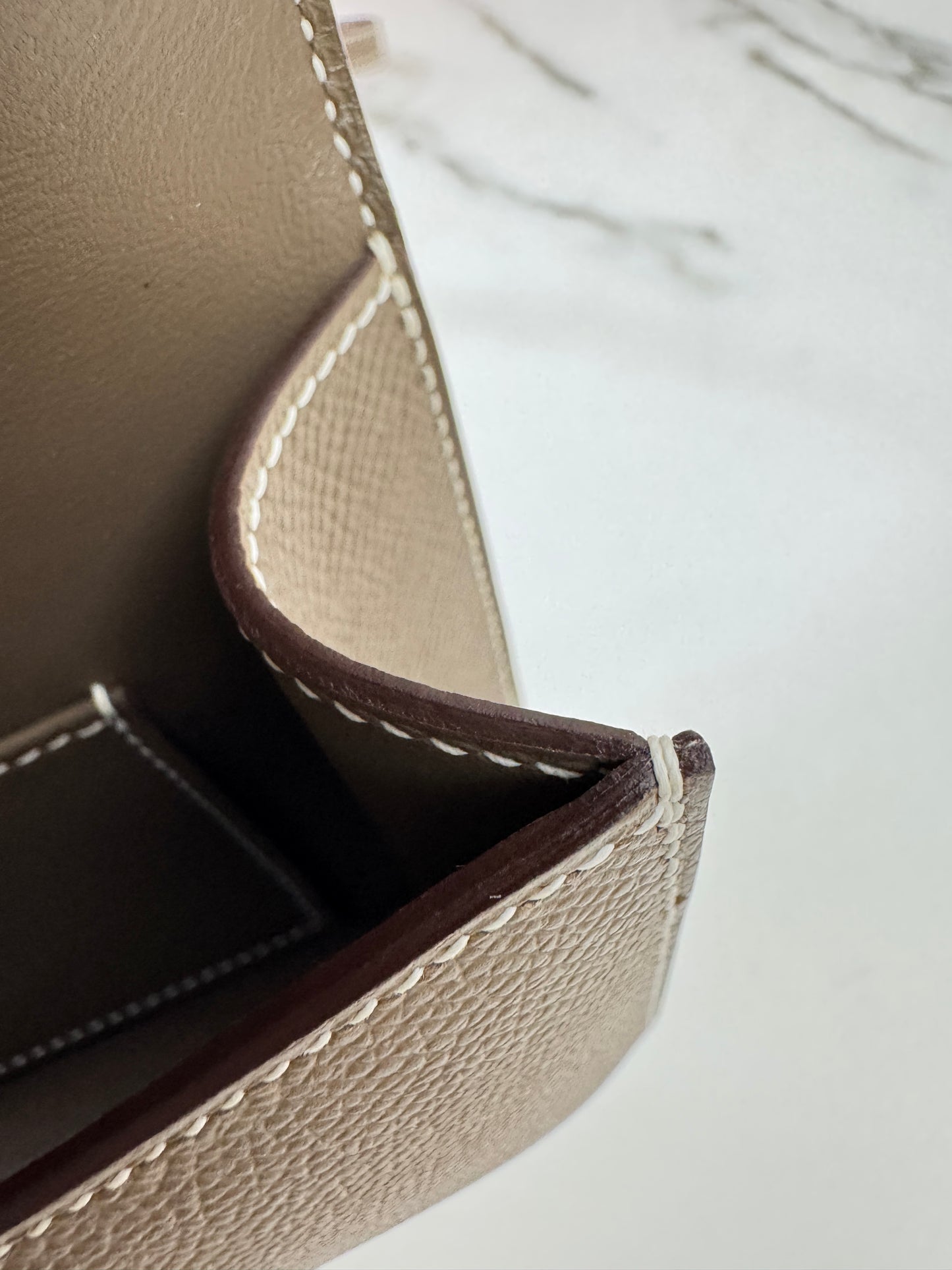 HERMES Constance Elan 大象灰銀扣 Epsom Etoupe PHW