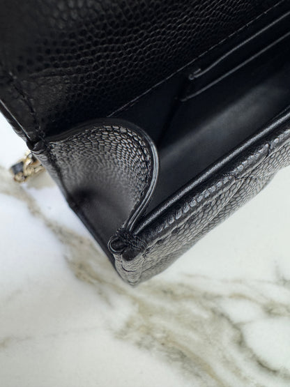CHANEL 25S Kelly 橫版手機包 黑色