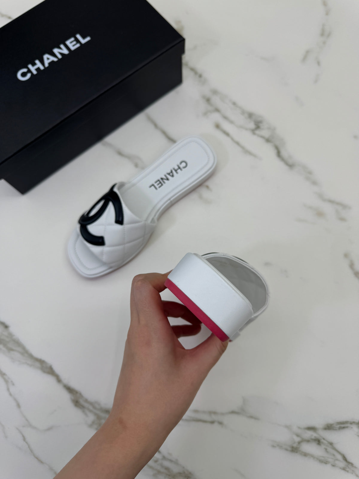 CHANEL 中古康鵬拖鞋