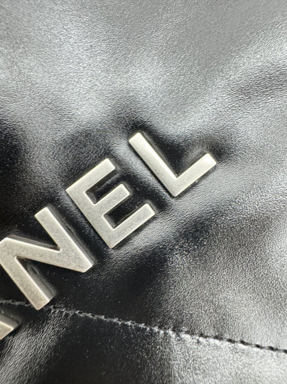 CHANEL 22Bag Backpack 黑銀 Black PHW