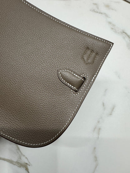 HERMES Jypsiere Mini 大象灰 金扣 evercolor 18 etoupe GHW