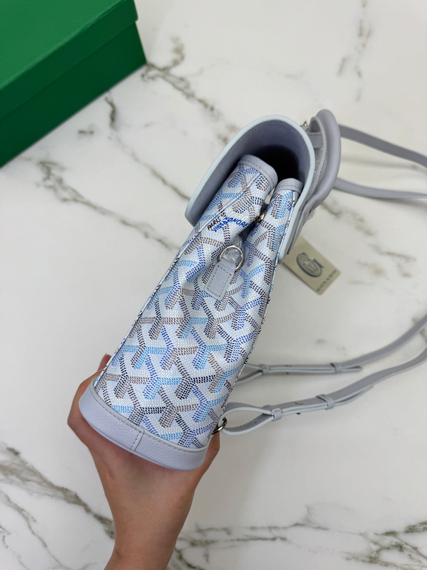 GOYARD 冰川藍 Mini Alpin Backpack Polar Blue