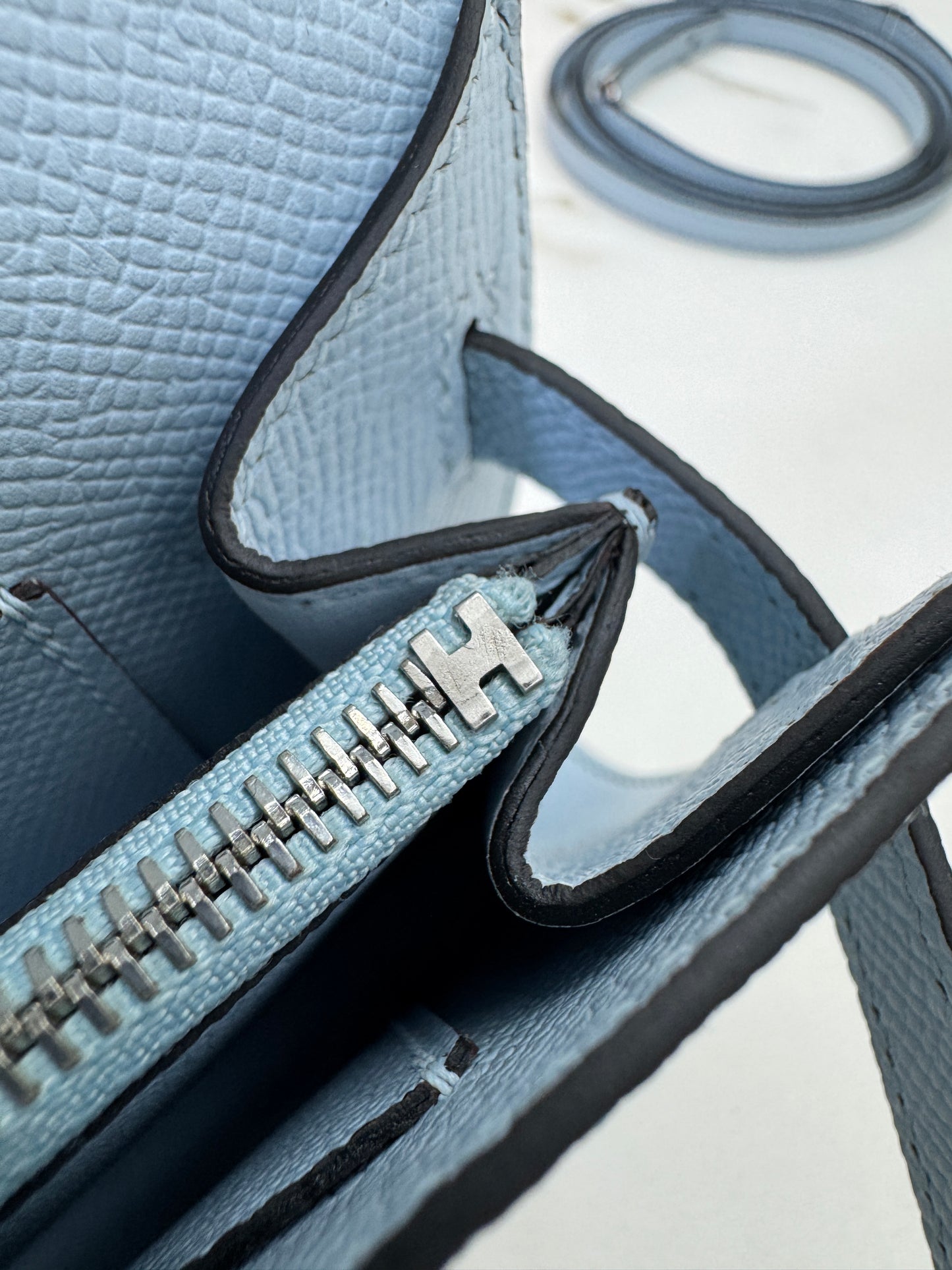 HERMES Kelly to-go 聖杯藍 08 Blue Pale Epsom PHW