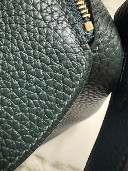 HERMES Mini Lindy II 深綠色 金扣 67 Vert Fonce TC GHW