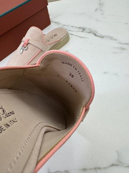 LORO PIANA Babouche Charms Walk Loafer Suede 粉沙色滚邊款