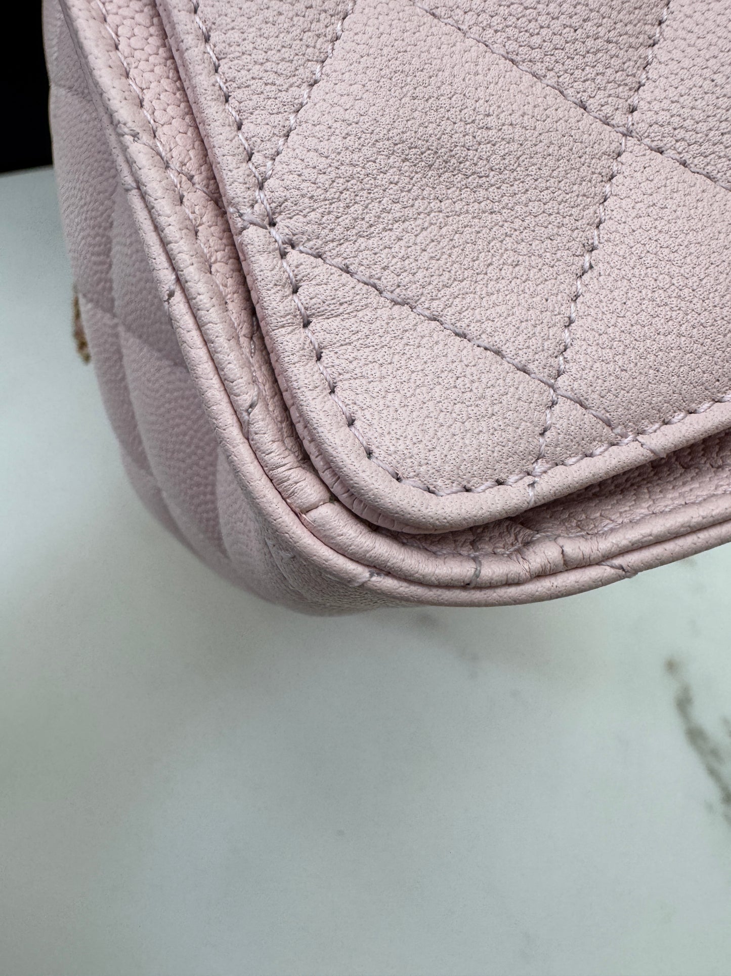 CHANEL 25Bag 粉紅色荔枝牛皮 Small