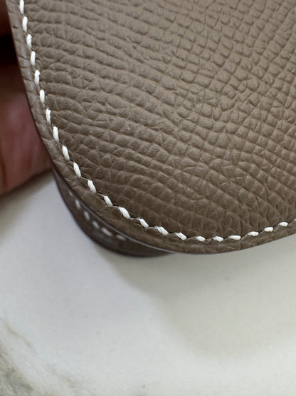 HERMES Mini Constance 大象灰 Epsom 玫瑰金扣