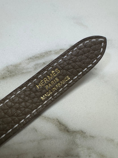 HERMES Halzan 25 大象灰金扣