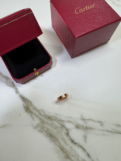 CARTIER Love 玫瑰金 單鑽戒指