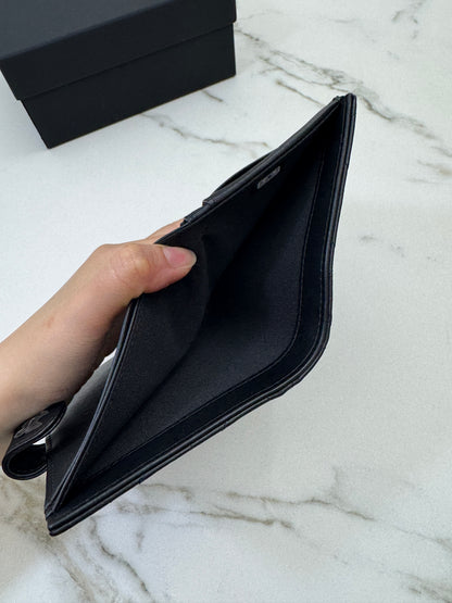CHANEL 25K Passport Holder So Black