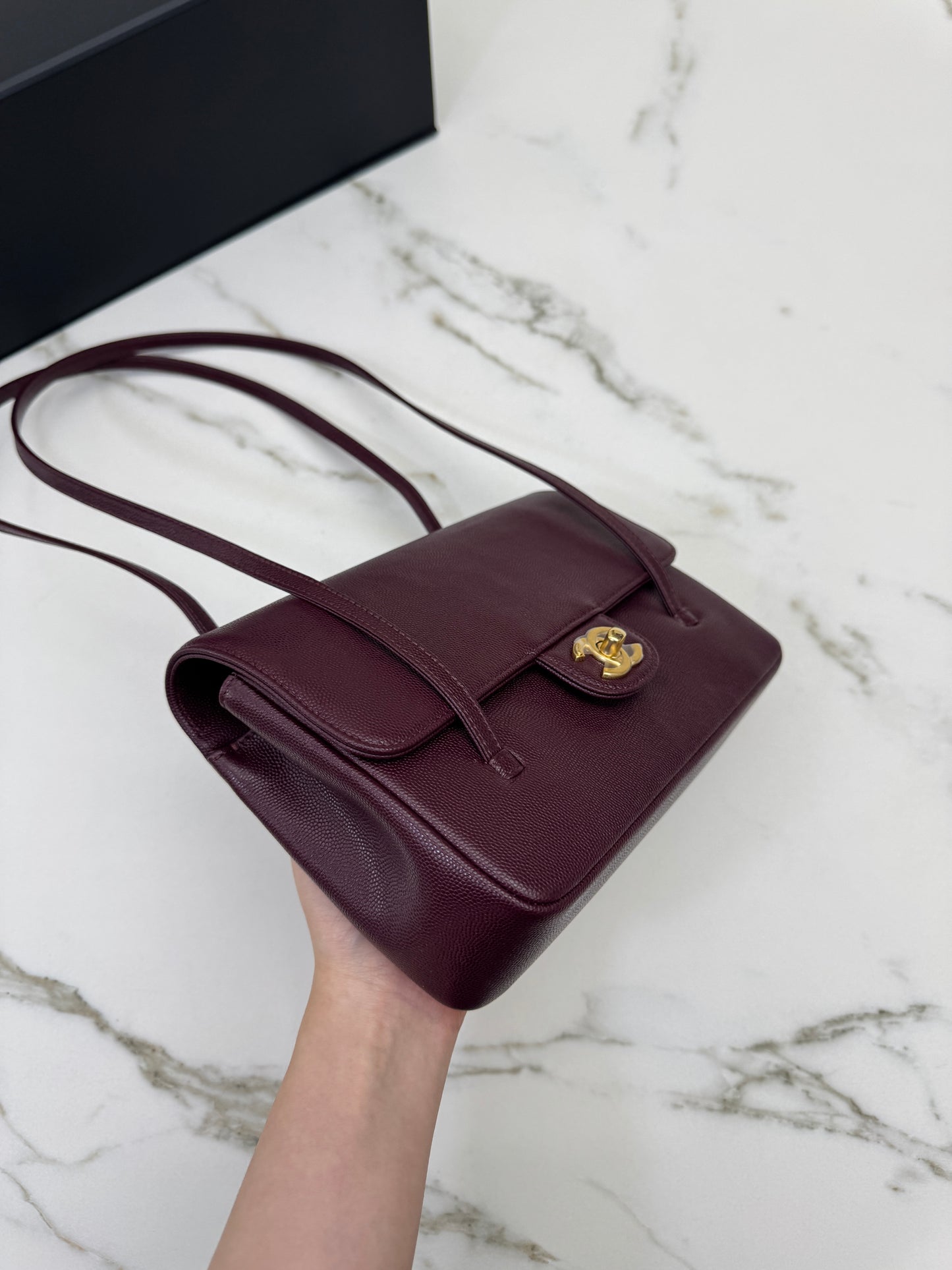 CHANEL Preppy Coco Small 酒紅色