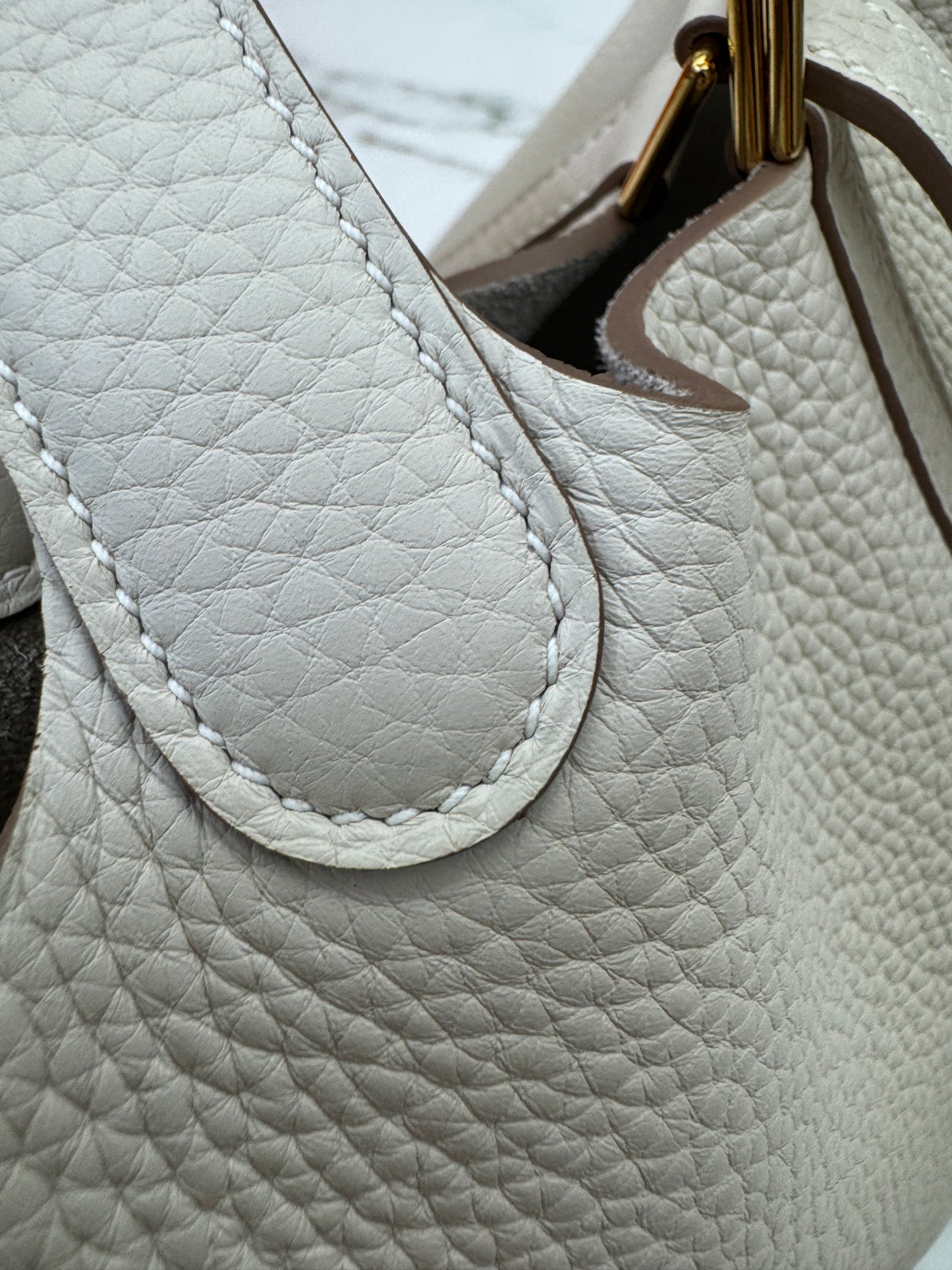 HERMES Picotin 18 奶昔白金扣 Craie GHW
