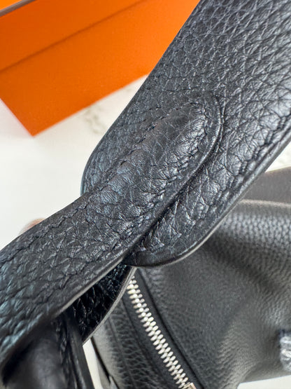 HERMES Lindy30 黑銀 TC Noir PHW
