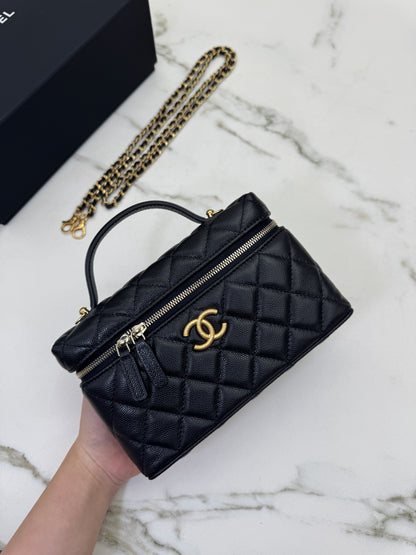 CHANEL 25P 拉絲金扣 LP盒子包