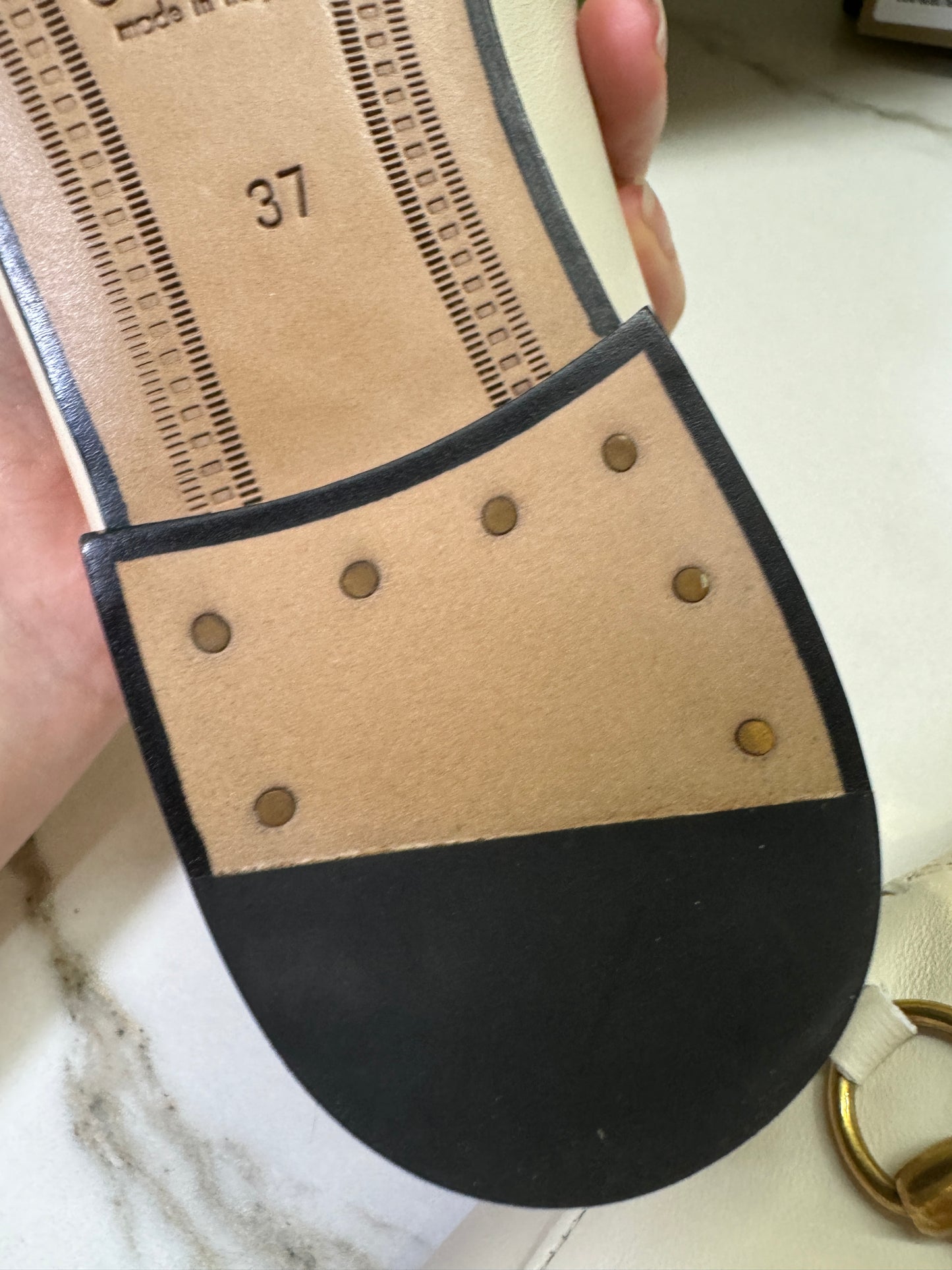 GUCCI Loafers 踩跟樂福鞋 奶白色