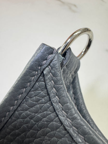 HERMES Mini Evelyn 石板灰銀扣 85 Ardoise PHW