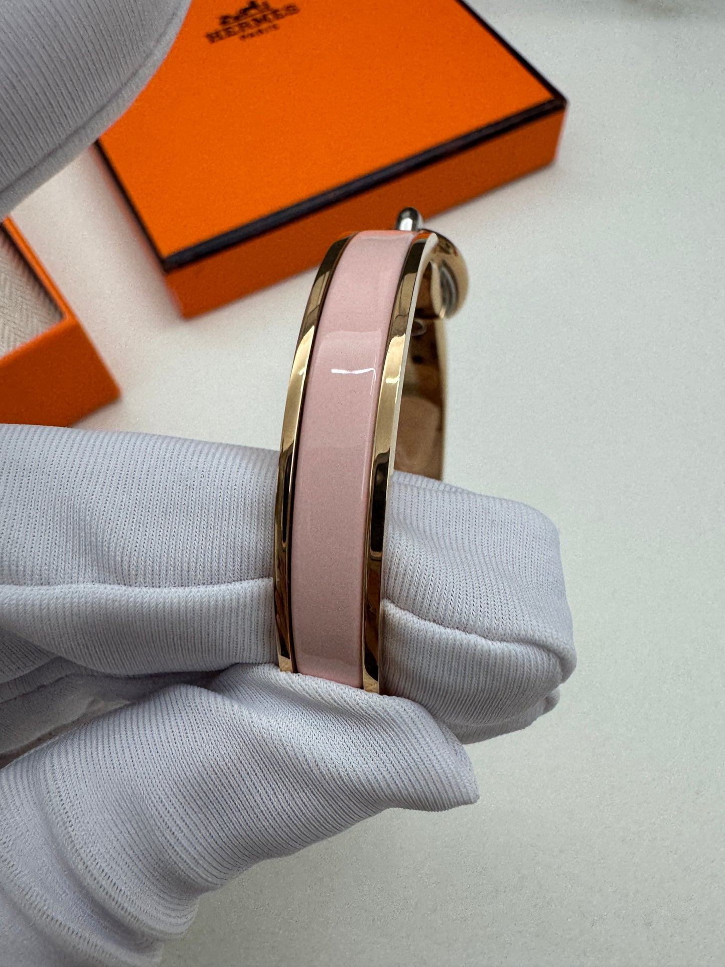 HERMES Mini Clic Chaine d’Ancre Bracelet 粉紅色玫瑰金手鐲