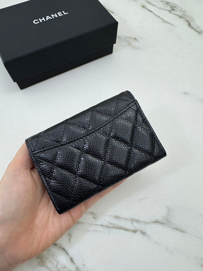 CHANEL CF Cardholder 黑銀牛