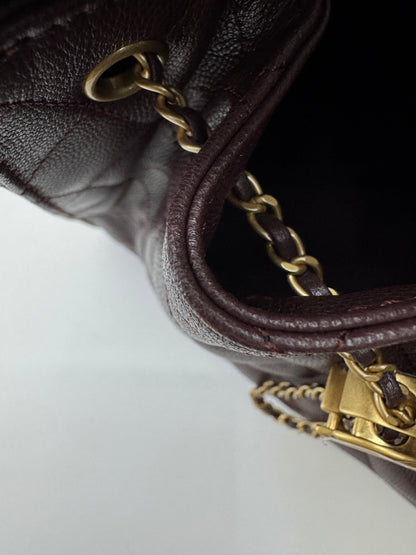 CHANEL 25Bag 荔枝牛皮 Small Chocolate