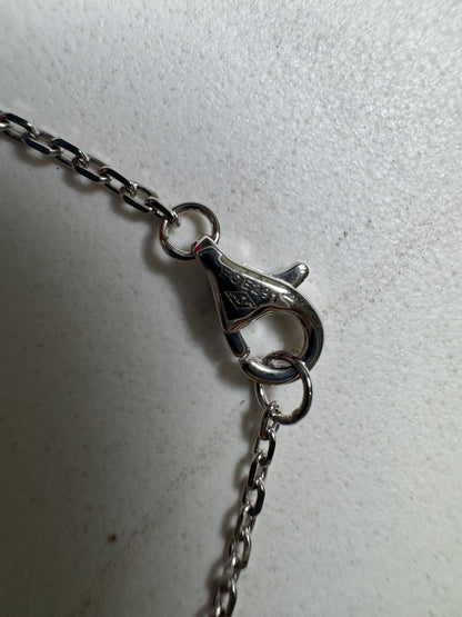 CARTIER Love 滿天星項鏈 白金色 【純銀電鍍18K金+莫桑鑽】