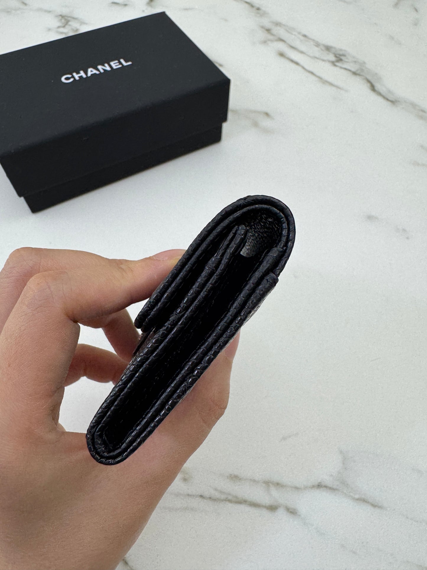 CHANEL CF Cardholder 黑銀牛