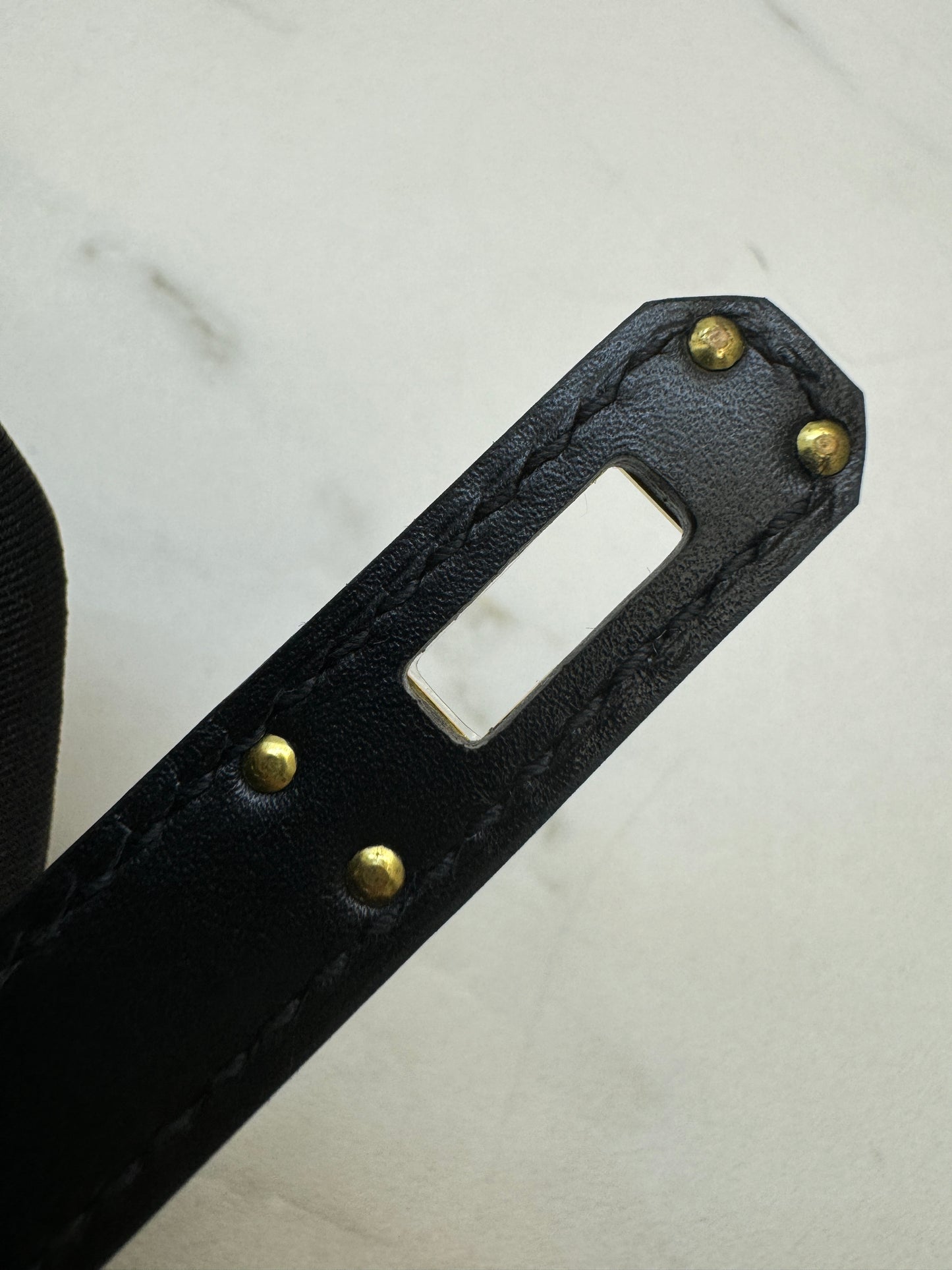 HERMES Mini Kelly I 黑金 Box皮 Kelly Pochette