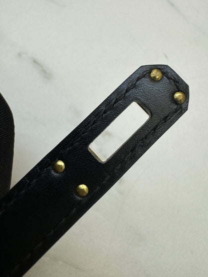 HERMES Mini Kelly I 黑金 Box皮 Kelly Pochette