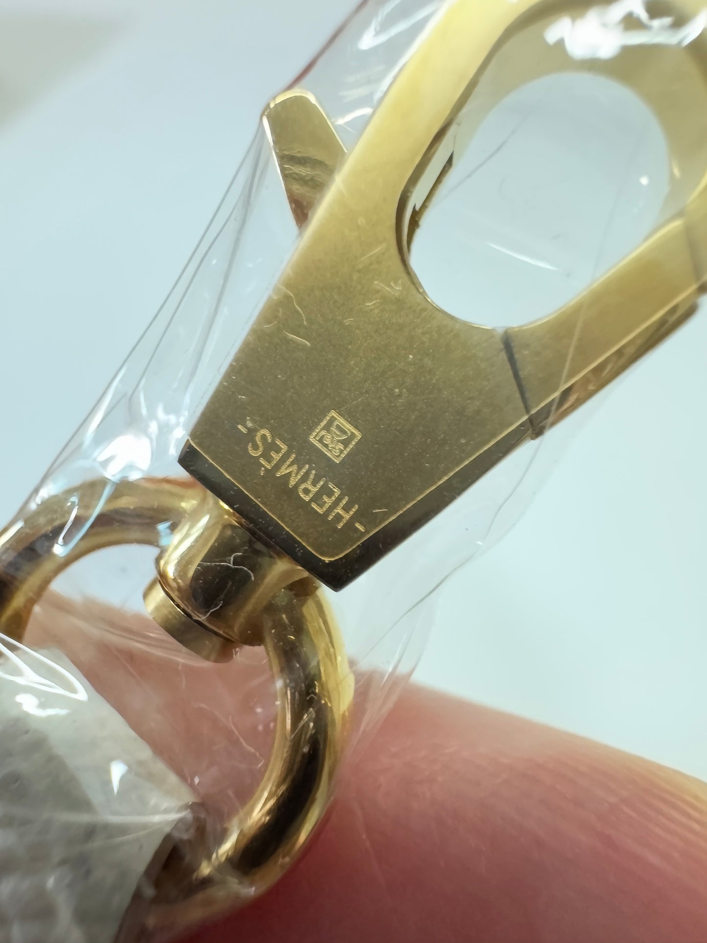 HERMES Mini Kelly II 奶昔白金扣 Epsom Craie GHW