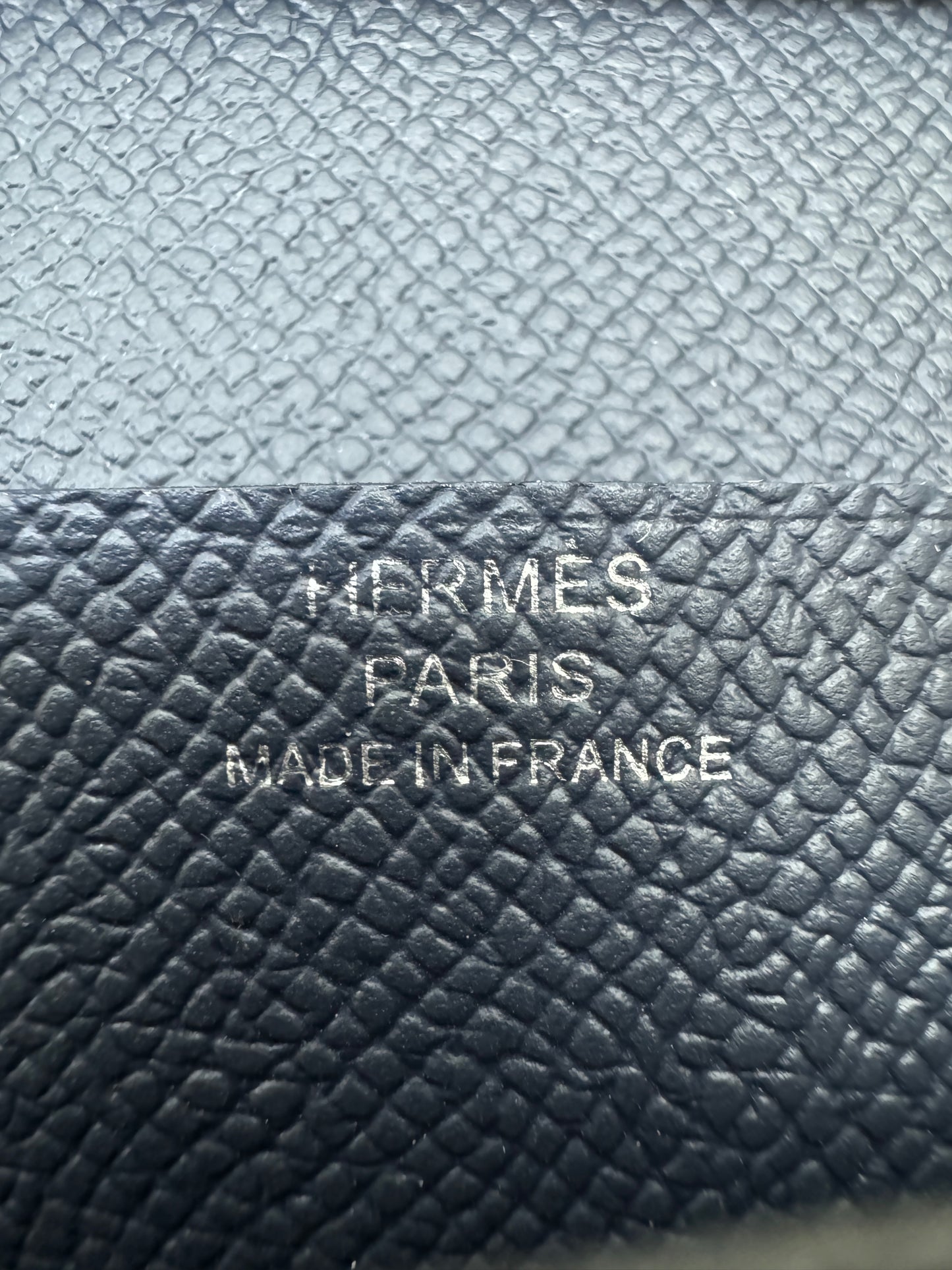 HERMES Bearn Wallet 午夜藍銀扣 Epsom Bleu Nuit PHW