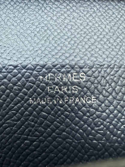 HERMES Bearn Wallet 午夜藍銀扣 Epsom Bleu Nuit PHW