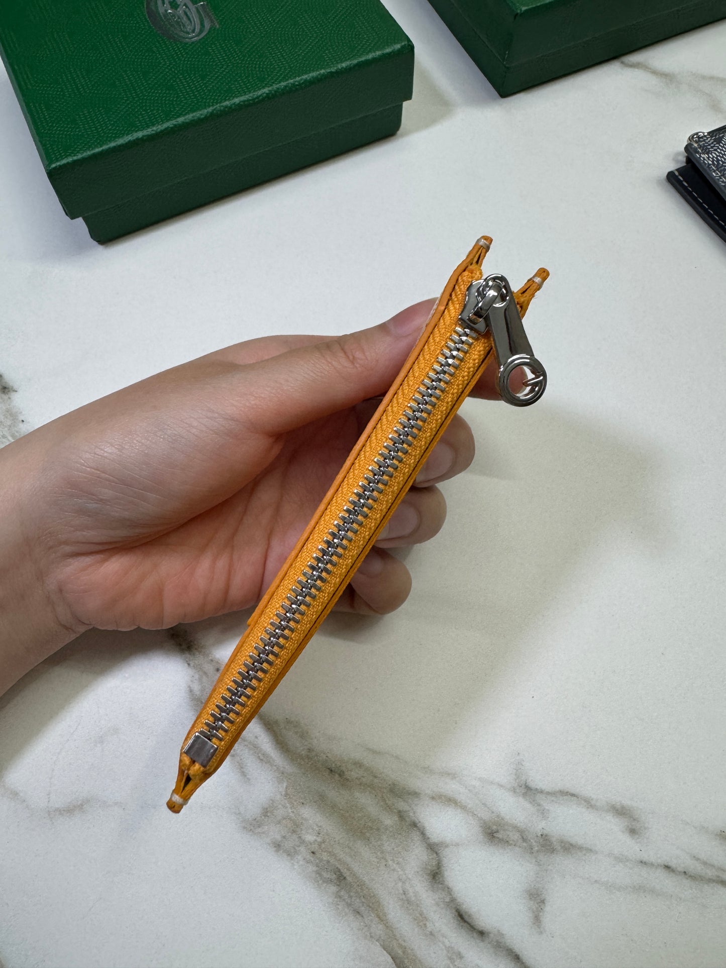 GOYARD Bourbon Zipped Cardholder 黃色