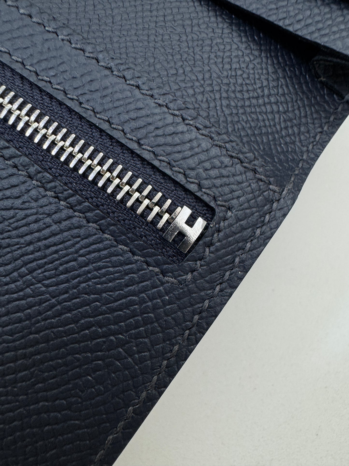 HERMES Bearn Wallet 午夜藍銀扣 Epsom Bleu Nuit PHW