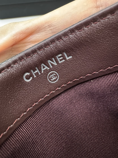 CHANEL 黑銀牛 Cardholder