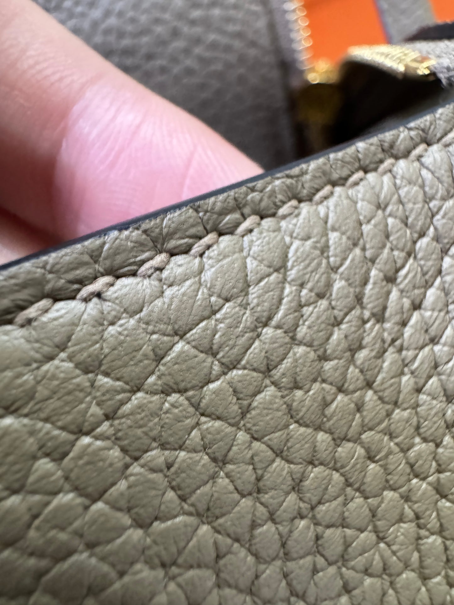 HERMES Mini Lindy II 馬爾淺米 金扣 TC