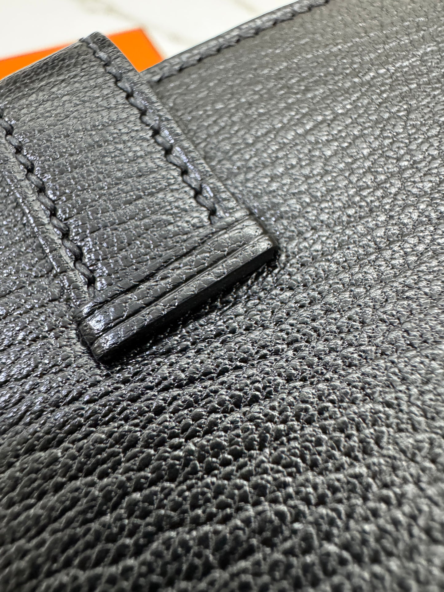 BEARN Mini Wallet 黑色山羊皮 Noir Chevre Mysore PHW