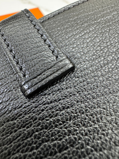 BEARN Mini Wallet 黑色山羊皮 Noir Chevre Mysore PHW