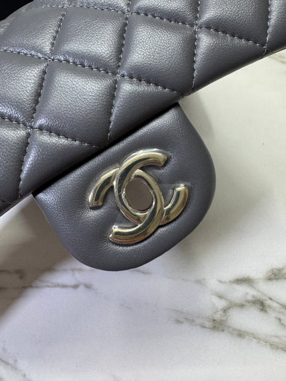 CHANEL 23K Mini CF with Top Handle 手柄CF 深灰色羊皮