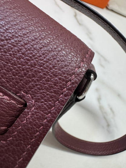 HERMES Kelly Elan 山羊皮 愛馬仕紅 Rough H PHW