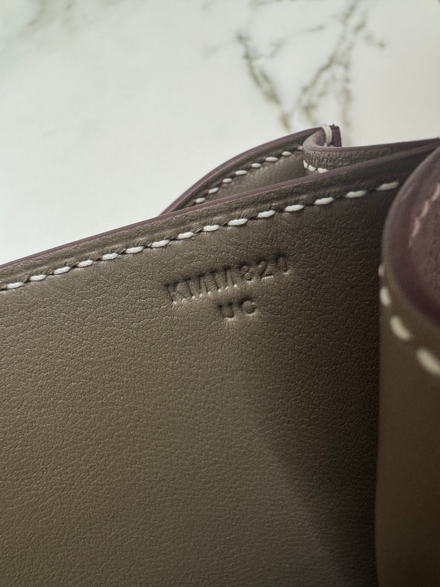 HERMES Mini Constance 大象灰山羊皮 金扣 Etoupe GHW