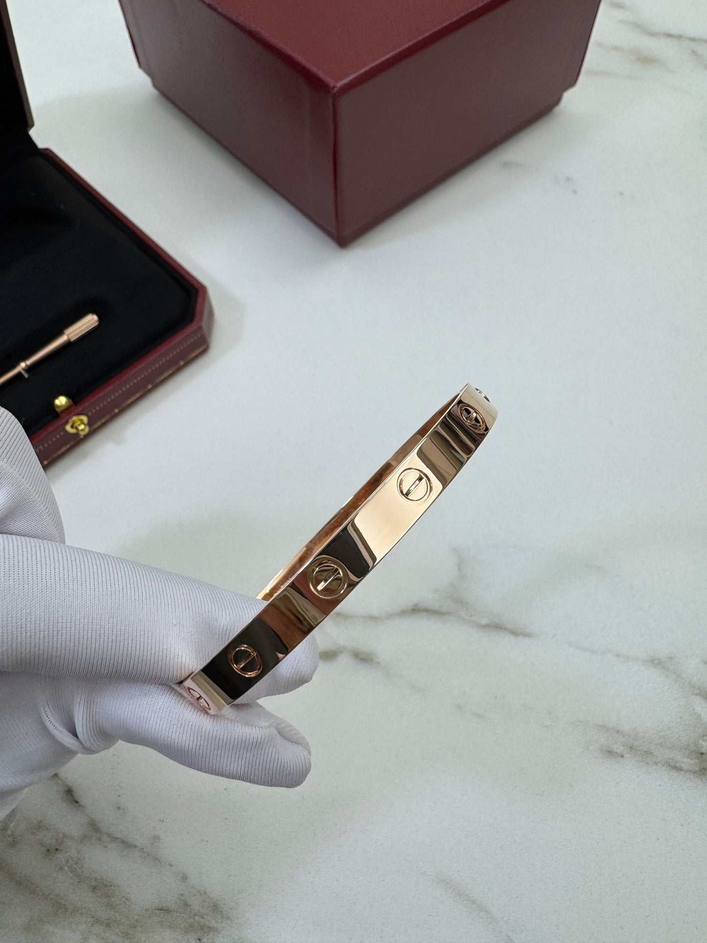 CARTIER Love Bracelets Classic Size Rose Gold