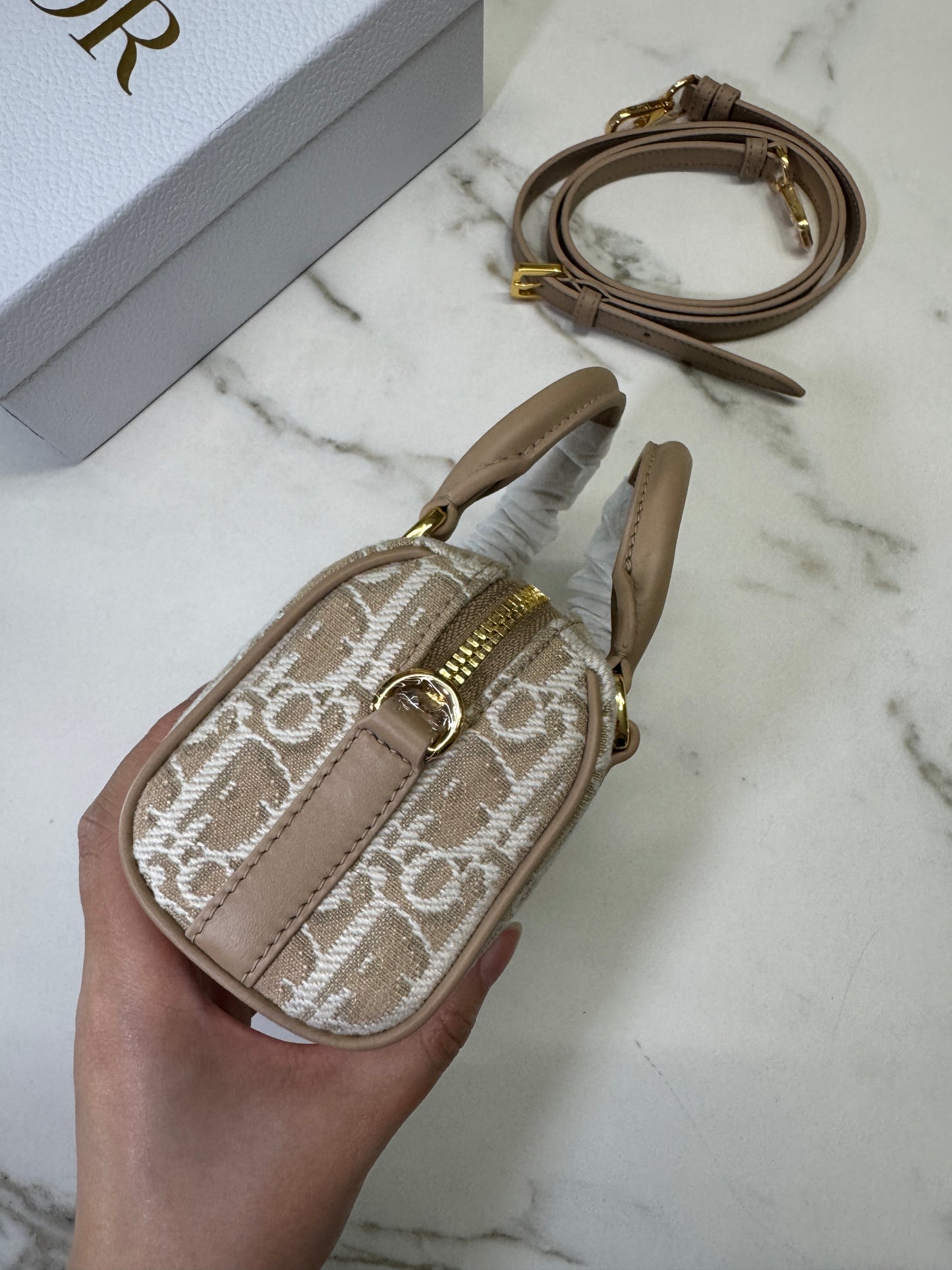 DIOR Groove Mini 奶茶色老花