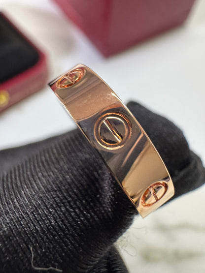 CARTIER Love 玫瑰金 單鑽戒指