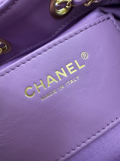 CHANEL Mini 25 Bag 紫色麂皮