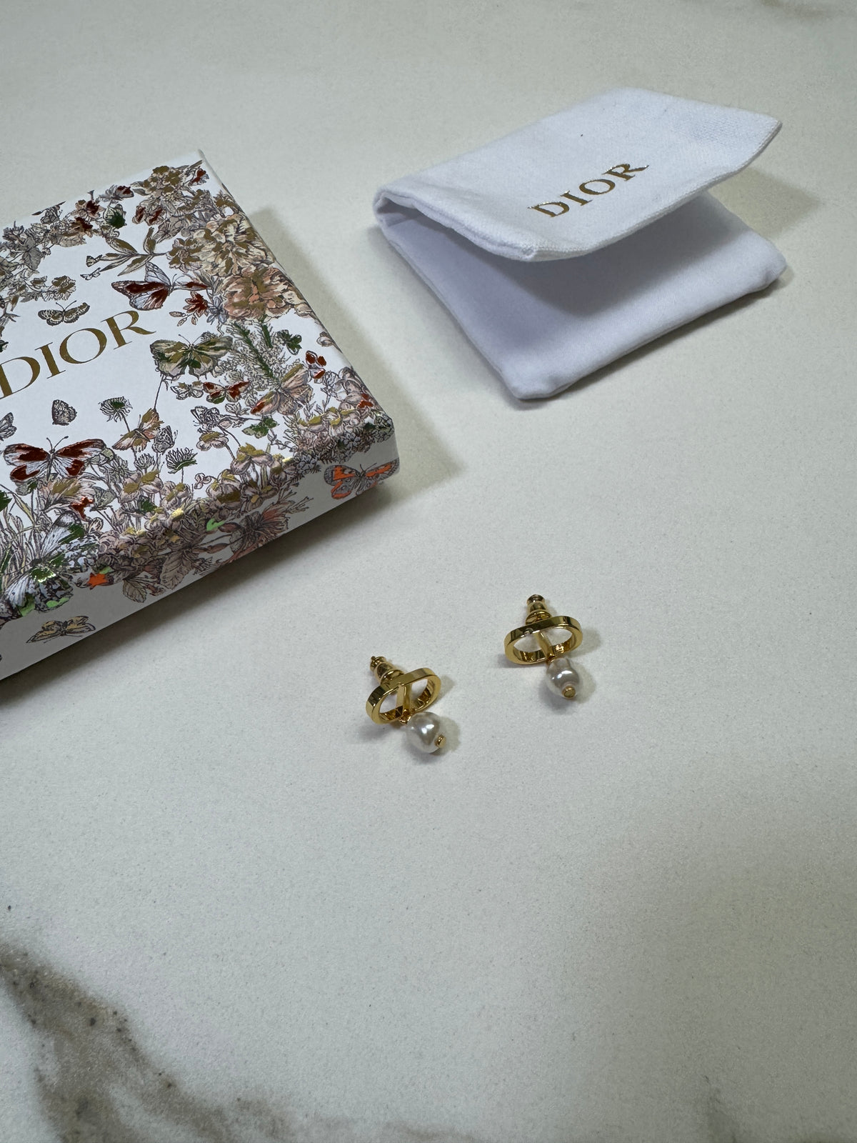 DIOR CD珍珠耳環
