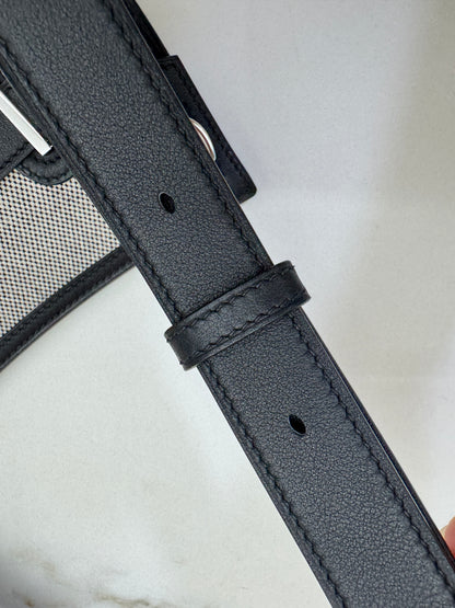HERMES Mini Jypsiere 熊貓帆布 Swift/ Canvas