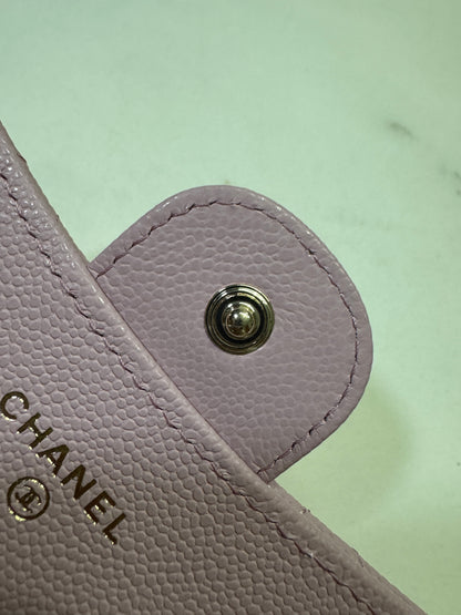 CHANEL 24A粉紫 新版拉鏈 CF Cardholder