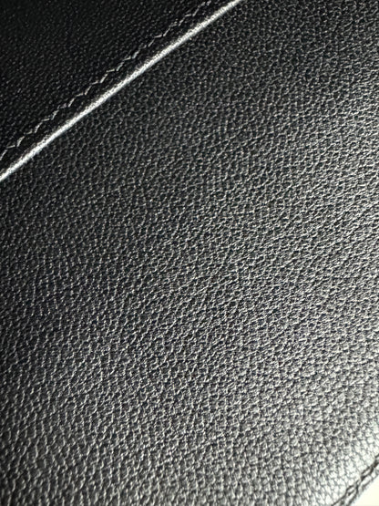HERMES Birkin 25 黑色 Madame 拉絲金扣 89 Noir Sellier