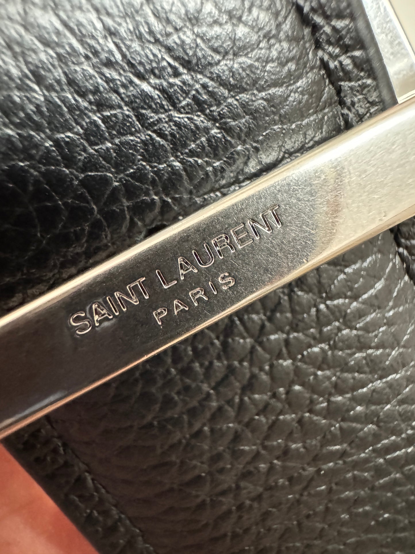 YSL LE 5 A 7 Hobo 黑銀 Large